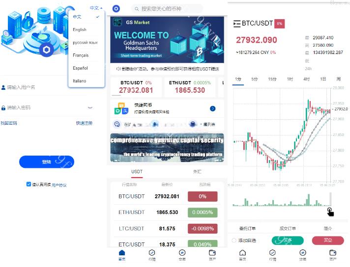 6国语言微盘/新版微交易所微盘系统/外汇期货贵金属虚拟币微盘源码下载